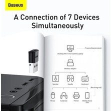 Baseus BA04 Bluetooth 5.0 USB Adaptör Receiver Siyah