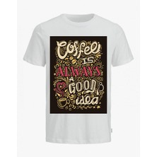 Ekolitepazar Beyaz Baskılı T-Shirt