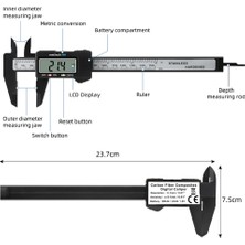 Shopfocus 0-6 Inç/ 150 mm Elektronik Dijital Sürmeli Kumpas (Yurt Dışından)