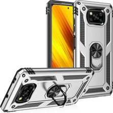 Tria Xiaomi Poco X3 Nfc Kılıf Zırhlı Standlı Mıknatıslı Lüx Kapak