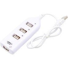 Flameer Mini USB Hub 2.0 4 Port Splitter Adaptörü Aksesuarları Tak ve Çalıştır Çok Amaçlı Beyaz (Yurt Dışından)