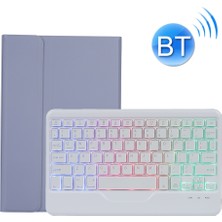 Kaneed A0N5BS Pad 5 Için Renkli Işıklı Bluetooth Klavye ve Suni Deri Kılıf (Yurt Dışından)