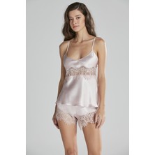Pierre Cardin  Saten Dantelli Şort & Kombi Takım  - 435