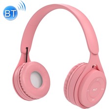 Zsykd Y08 Hıfı Ses Kalitesi Macaron Bluetooth Kulaklık, Arama ve Tf Kartını ve 3.5mm Aux'u (Pembe) Destekler (Yurt Dışından)