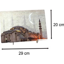 Ahşap Mdf Üzeri Süleymaniye Camii Görsel Kaplamalı Dekoratif Masa Üstü Pano