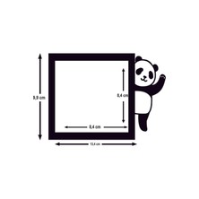 Turuncu Lazer El Sallayan Panda Temalı Priz Çerçevesi