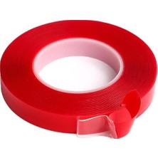 Dekor Hediyelik Çift Taraflı Bant 15 mm x 33 Metre Şeffaf Silikon Vhb Bant