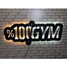 Dekor Hediyelik GYM Ledli Ahşap Tablo