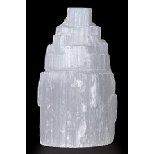 Dünya Doğal Taş 16 cm Selenit Taşı Lamba