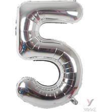 Yayke Gümüş 5 Helyum Gazı Uyumlu Doğumgünü Özel Gün Balonu