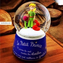 Mobgift Le Petit Prince Küçük Prens Yazılı Orta Boy Işıklı Müzikli Kar Küresi