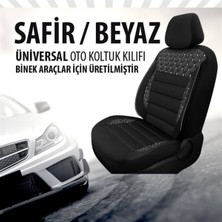 Nice Shop Renault Clio 3 Uyumlu Koltuk Kılıfı Crystal Serisi - Beyaz