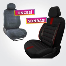 Nice Shop Tofaş Kartal Uyumlu Koltuk Kılıfı Mirage Serisi - Kırmızı