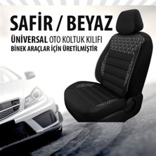 Nice Shop Renault Megane 1 Uyumlu Koltuk Kılıfı Crystal Serisi - Beyaz