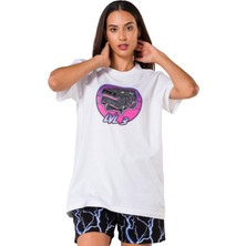 Viselia Oversize Beyaz T-Shirt  Pamuk Pubg Nefes Alan Yeni Nesil Terletmeyen Baskılı Unisex