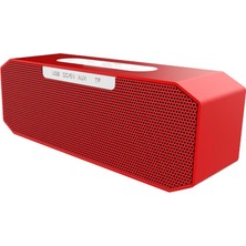 Sharplace Çift Bas Stereo Hopestar P8 Taşınabilir Bluetooth Hoparlör Soundbar Kırmızı (Yurt Dışından)