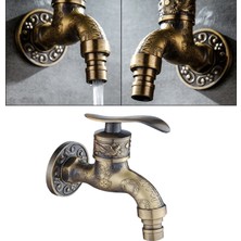 Elaccent F Fityle Duvara Monte Dekoratif Bahçe Lavabo Bataryası - Bronz (Yurt Dışından)