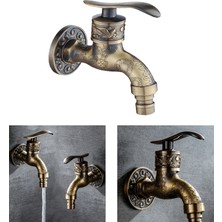 Elaccent F Fityle Duvara Monte Dekoratif Bahçe Lavabo Bataryası - Bronz (Yurt Dışından)