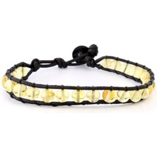 Pigado El Örgüsü Damla Kehribar Erkek Bileklik