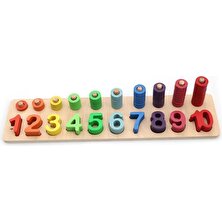 Hamaha Wooden Toys Doğal Ahşap Eğitici Oyuncak Logaritmik Sayı Dizilişleri HMH-001