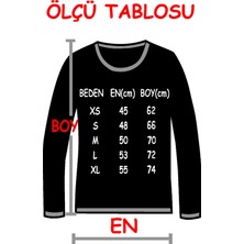 Rock&Roll Düz Baskısız Basic Bisiklet Yaka Siyah Uzun Kollu Penye Erkek T-Shirt