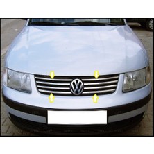 Fams Otomotiv VW Passat B5 Krom Ön Panjur 8 Parça 1996-2001 Paslanmaz Çelik