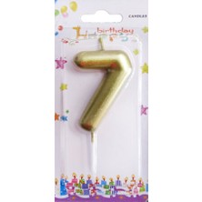 Benim Marifetlerim 7 Yaş Altın Pasta Mumu