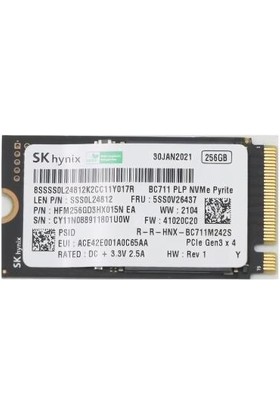 SK HYNİX HFM256GD3HX015N 256 GB 2000 MB/s ve Üstü 1000 MB/s ve Üstü M.2 PCIe (NVMe) SSD