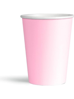 Kikajoy Makaron Karton Bardak 8'li Pembe
