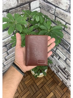 Guard Ince Taba Dikey Deri Erkek Cüzdanı