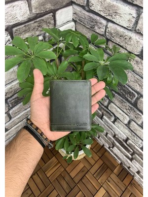 Guard Yeşil Tiguan Crazy  Minimal Spor Deri Erkek Cüzdanı