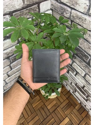 Guard Siyah Tiguan Crazy  Minimal Spor Deri Erkek Cüzdanı