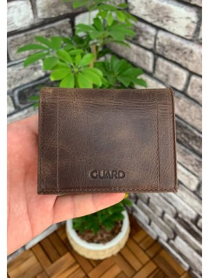Guard Minimal Antik Kahve Deri Erkek Cüzdanı