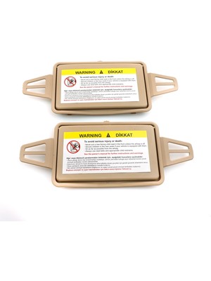 Bross Otomotiv BDP545 Mercedes W211 İçin 2 Adet Tan Rengi Güneşlik Ayna Kapağı Sağ ve Sol  2108102510
