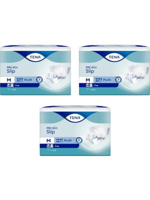 Tena 6 Damla Belbantlı Hasta Bezi 90 Adet M Beden 3 Paket Maksimum Kuruluk ve Koruma