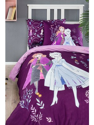 Özdilek frozen natural tek kişilik disney lisanslı lastikli fitted çarşaf çocuk nevresim takımı