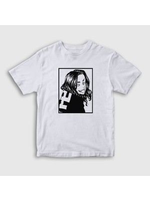 Presmono Unisex Çocuk Beyaz Smile Baji Anime Tokyo Revengers T-Shirt