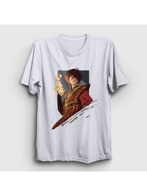 Presmono Unisex Beyaz Zuko Anime Avatar The Last Airbender T-Shirt