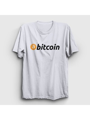 Presmono Unisex Beyaz Btc Bitcoin T-Shirt