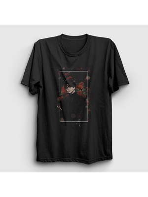 Presmono Unisex Siyah Chrollo Lucilfer V1 Anime Hunter X Hunter T-Shirt