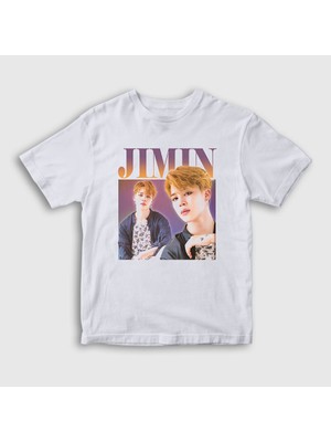 Presmono Unisex Çocuk Beyaz Poster K Pop Jimin Bts T-Shirt
