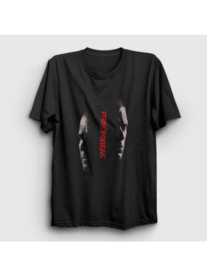 Presmono Unisex Siyah Poster Prison Break T-Shirt