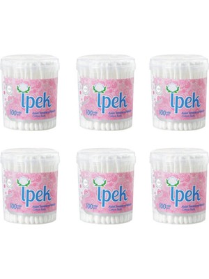 Ipek Kulak Temizleme Pamuğu Çubuğu 100'LÜ x 6 Adet