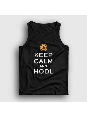 Presmono Unisex Siyah Keep Calm And Hodl Bitcoin Atlet
