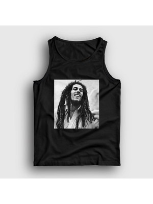 Presmono Unisex Siyah Photo Bob Marley Atlet