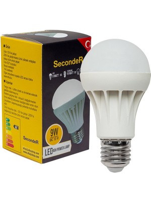 Seconder E27 9 Watt 12 Volt LED Solar Ampul Beyaz