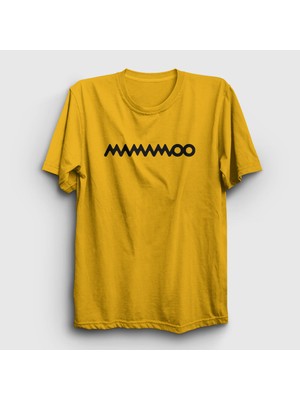 Presmono Unisex Sarı Logo K-Pop Mamamoo T-Shirt