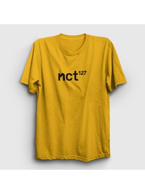 Presmono Unisex Sarı Logo K-Pop Nct 127 T-Shirt