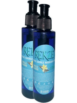 Rekze Vanilyalı Masaj Yağı Pure Edible Vanilla Flavor Massage Oil 125ML 2 Adet