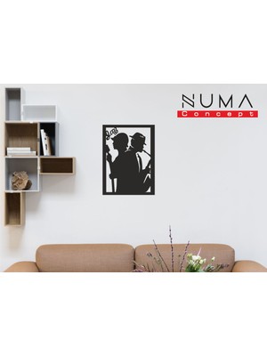 Numa Concept Jazz Müzisyenler Model Mdf Tablo-Ahşap Tablo Saksafon Çalan Sanatçı Desenli